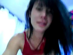 Tetas grandes, Morena, Penetracion con dedos, Transexual, Solo, Tetas