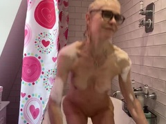 浴室, イギリス人, クリトリス, エロティック, 女, お婆さん, オナニー, 乳首
