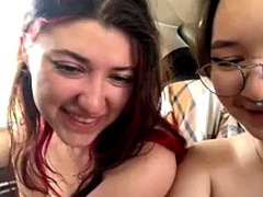 美女, 車, フェラする