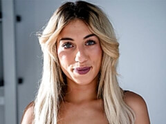 Enthousiasteling, Grote lul, Blond, Pijpbeurt, Hondjeshouding, Mager, Kousen, Tiener