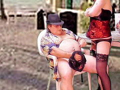 アナル, フェラチオ, カップル, 下着, オナニー, シーメール, ストッキング