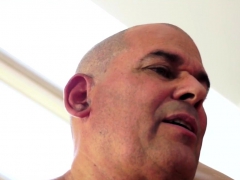 Teen blows grandpas cock