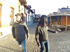 Mamada, Linda, Checa, Doble penetracion, Sexo duro, Al aire libre, Trio, Tetas