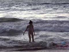 素人, ビーチ, 露出狂, 彼女, ヌード, ハメ撮り, 喫煙, のぞき