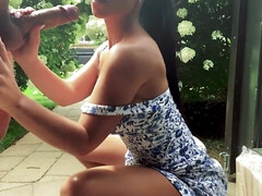 Innocent Step-Sister gets 2 cumshots in the garden - Hd