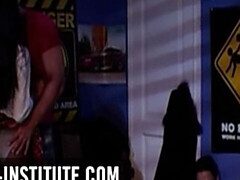 Arsch, Blondine, Blasen, Doppelpenetration, Flotter vierer, Gruppe, Dürr, Titten