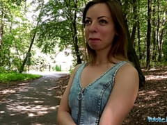 Pijpbeurt, Tsjechisch, Lul, Hardcore, Orgasme, Buiten, Gezichtspunt, Openbaar