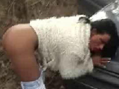 Braunhaarige, Auto, Milf, Ehefrau