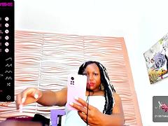 Gorda, Tetas grandes, Negro, Ébano, Lencería, Solo, Tetas