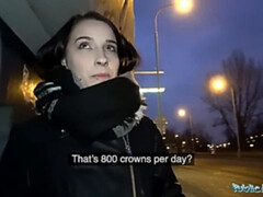 Public Agent Hot Czech car fuck after public blowjob makes agents cock hard