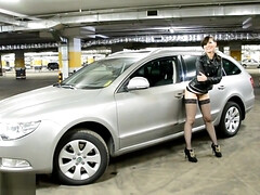 Jeny Smith masturbating at car park