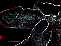 Enthousiasteling, Grote lul, Pijpbeurt, Sperma shot, Fetisj, Handschoenen, Handbeurt, Latex