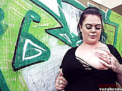 Mooie dikke vrouwen, Grote kont, Mollig, Duits, Buiten, Openbaar