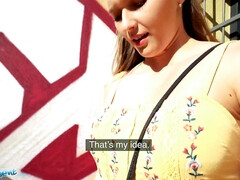 美女, デカパイ, フェラチオ, 茶髪の, 中出し, 自然山雀, 現実, オッパイの