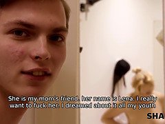 浴室, フェラチオ, 巨乳な, エロ熟女, Hd, 熟年, 淫乱熟女, いじめ