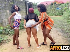 African lesbians luring a thot into sex