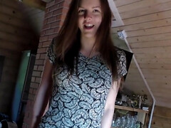 18 jahre, Tussi, Blasen, Braunhaarige, Sperma im mund, Hd, Orgasmus, Pov