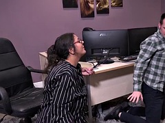 デカパイ, イギリス人, エロ熟女, 中出し, 毛深い, ハードコア, 淫乱熟女, オフィス