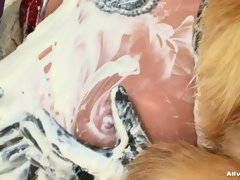 Arzt, Handschuhe, Leder, Krankenschwester, Satin, Strümpfe, Titten, Ringkampf