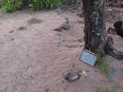 素人, ビキニ, 茶髪の, 指いじり, 彼女, アウトドア, 剃毛, オッパイの