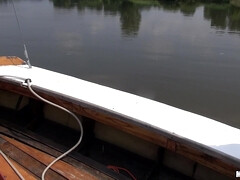 Sex On The Water - naughty brunette Shara Jones fishing and fucking on boat