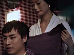 素人, アジア人, デカパイ, 中国人, マッサージ, オッパイの
