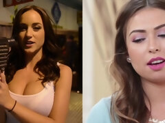 Grosser schwanz, Blasen, Braunhaarige, Betrug, Kompilation, Gehörnter ehemann, Im freien, Titten