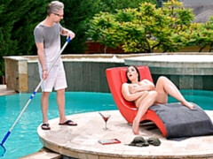 ぽっちゃり, デカ尻, デカパイ, フェラチオ, 茶髪の, デブ, 手コキする, アウトドア