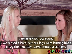 カップル, Hd, キス, レズビアン, なめる, オマンコ, 剃毛