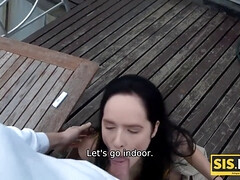 Mamada, Sexo duro, Hd, Al aire libre, Ruso, Hermanas, Fumando, Adolescente