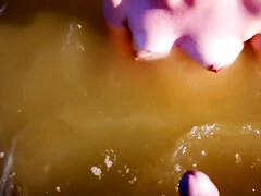 Kont, Strand, Grote lul, Rondborstig, Schattig, Hd, Buiten, Pissen