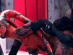 In den arsch, Grosse titten, Blasen, Hundestellung, Aufs gesicht abspritzen, Hd