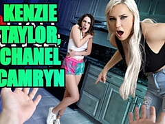 Tempting Kenzie Taylor and Donnie Rock - ffm in threesome action - Dad Crush