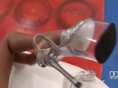 黒人, チェコ, フェティッシュ, 足フェチ, ラティーナ, オマンコ, 一人, おもちゃ