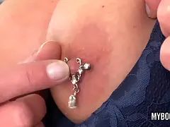 Fetisch, Selbstgemacht, Riesig, Milf, Piercing, Geschwollene nippel, Ablutschen, Titten