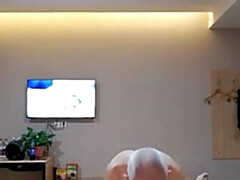 素人, デカ尻, デカパイ, 茶髪の, 自家製, オナニー, 熟年, 淫乱熟女