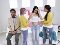 大学生, 中出し, バック, 姉妹, スパンキング