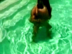 Sexy Babe Rammed On Pool - Cumshot