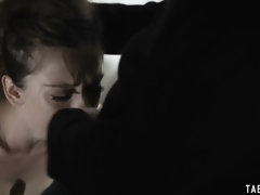 アナル, フェラチオ, 茶髪の, バック, 小柄, ラフ, ティーン, オッパイの