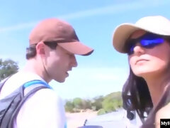 アナル, お尻, 巨乳な, 車, チン, 手コキする, オナニー, 熟年