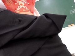 デカ尻, フェラチオ, 巨乳な, 気狂い, バック, 淫乱熟女, オマンコ, 教師