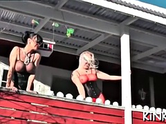 Mighty big ramrod penetrates pussy wide open for him