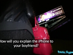 Leie, Blasen, Braunhaarige, Betrug, Im freien, Pov, Öffentlich