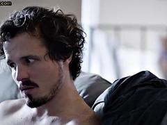 Cockhungry stepmom tries stepson cock