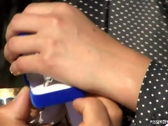 デカチン, フェラチオ, イく瞬間, 顔射, 馬乗り, ラフ, スカート, ストッキング