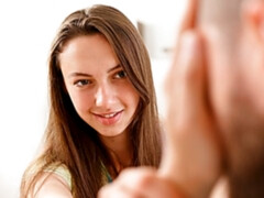 お尻, フェラチオ, バック, 手コキする, キス, 赤毛, ティーン, 三人