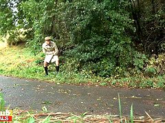 Dirty flasher gets out done by hot African Ebony babe with big ass and tits and wet pussy starring Zaawaadi