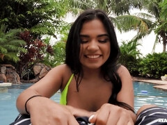 素人, アナル, お尻, アスtoマウス, 黒人, 茶髪の, オナニー, ショートヘア