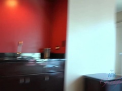 Enthousiasteling, Badkamer, Blond, Vriendin, Gezichtspunt, Kut duiken, Geschoren, Tieten likken