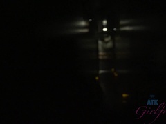 Enthousiasteling, Nylonstof, Kut duiken, Geschoren, Mager, Rok, Sokken, Kousen